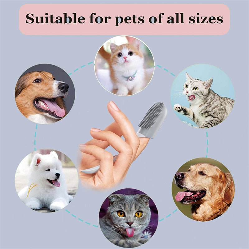 Silicone Finger Toothbrush for Dogs & Cats - Pet Dental Care Tool - Freddie & Wilson