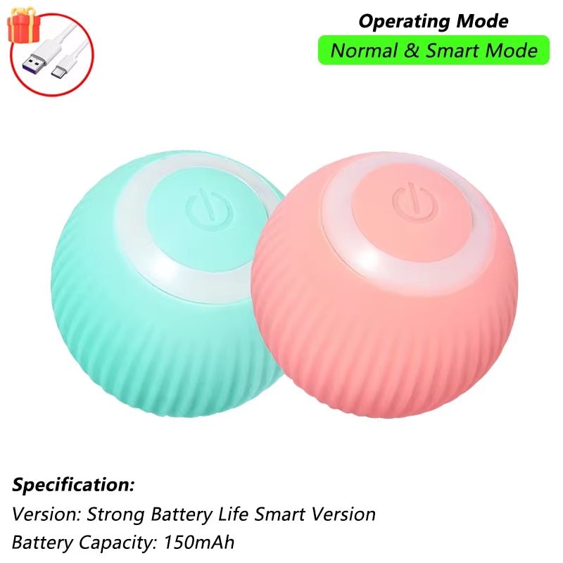 Cat Interactive Ball Toy, Automatic Rolling Ball with Tail, Rechargeable Smart Pet Interactive Toy, Intelligent Mouse for Cat - Freddie & Wilson