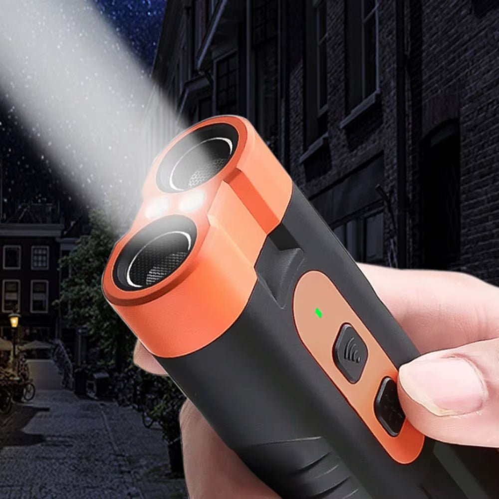 Rechargeable Ultrasonic Dog Repeller with Remote Control and LED Flashlight - Professional Anti - Barking Training Device - Freddie & Wilson