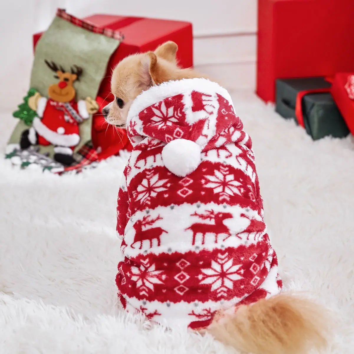 Christmas Cat Dog Winter Clothing - Super Soft Coral Velvet Pet Outfit - Freddie & Wilson