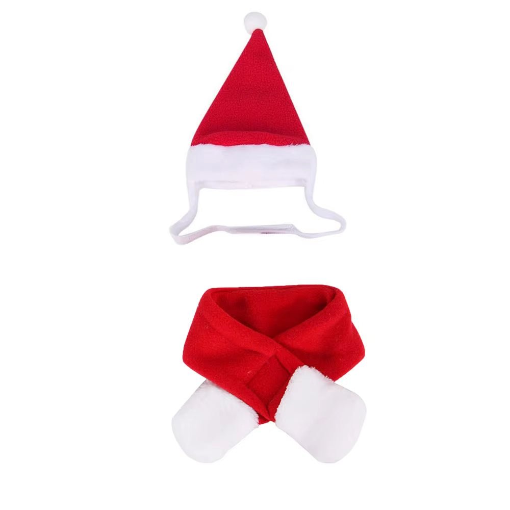 Winter Pet Christmas Cloak - Santa Hat & Scarf Set for Dogs & Cats - Freddie & Wilson