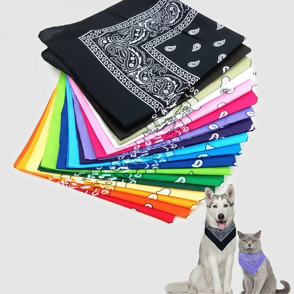 Dog Scarf Print Bandana - Washable Triangle Pet Accessory - Freddie & Wilson