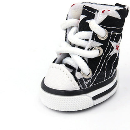 Canvas Dog Shoes - Soft All - Season All Star Pet Trainers for Small Dogs - Freddie & Wilson