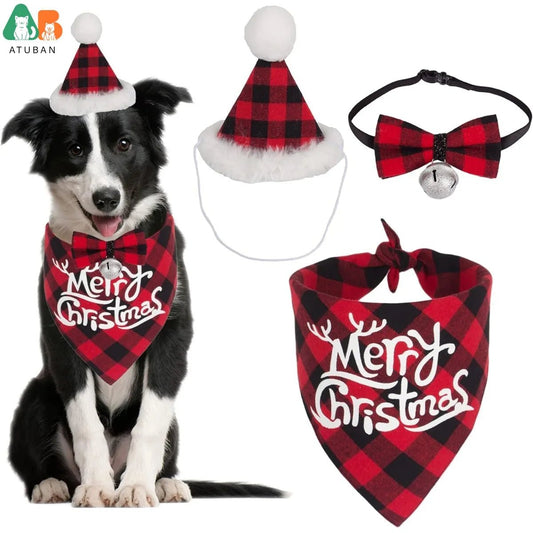 Christmas Dog Bandana Hat, Scarf for Pets - Freddie & Wilson