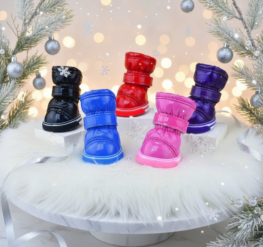 Winter Dog Boots - Warm PU Leather Waterproof Pet Shoes - Freddie & Wilson