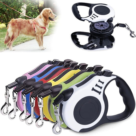 Durable Retractable Dog Leash - 3m & 5m Nylon Lead for Dogs & Cats - Freddie & Wilson