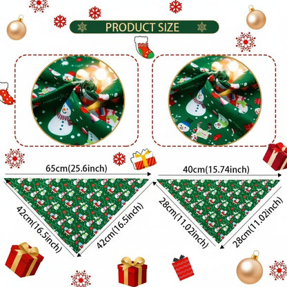 Christmas Dog Bandana Set - 50/100pcs Holiday Pet Accessories Collection - Freddie & Wilson