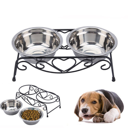Classic Stainless Steel Pet Bowl - Durable Dog & Cat Food Bowl - Freddie & Wilson