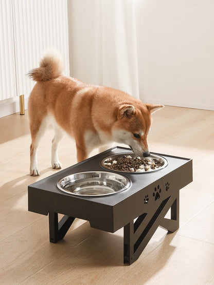 Multi - Function Pet Feeding Station - Stainless Steel & Folding Bowl Set - Freddie & Wilson