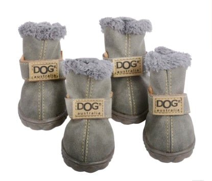 Thick Insulated Dog Snow Boots - Warm Winter Shoes for Small Dogs - Freddie & Wilson