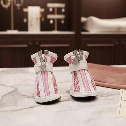 Dog Sneakers with Zipper - Easy - On Pet Shoes for Small Dogs - Freddie & Wilson