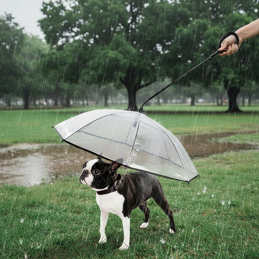 Transparent Pet Umbrella - Adjustable C - Type Rain Protection for Dogs & Cats - Freddie & Wilson