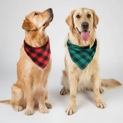 Plaid Dog Bandanas 3 Pack - Stylish Pet Scarves for Dogs & Cats - Freddie & Wilson