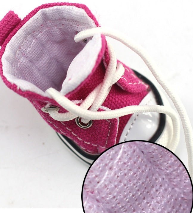 Cowboy Canvas Dog Shoes - Stylish Denim Pet Sneakers - Freddie & Wilson