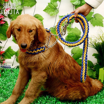 Heavy Duty Dog Leash with Chain - Strong Nylon Rope for Large Dogs - Freddie & Wilson