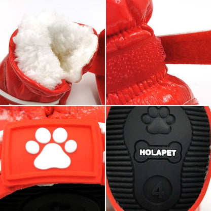 Dog Snow Boots - Warm Cotton Ski Boots for Winter Pet Protection - Freddie & Wilson