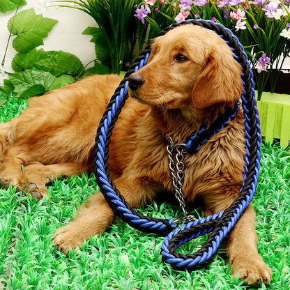 Heavy Duty Dog Leash with Chain - Strong Nylon Rope for Large Dogs - Freddie & Wilson