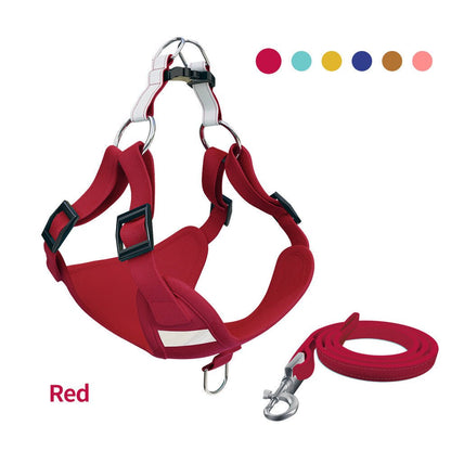 Reflective Dog Harness & Leash Set - High Visibility Vest for Night Safety - Freddie & Wilson