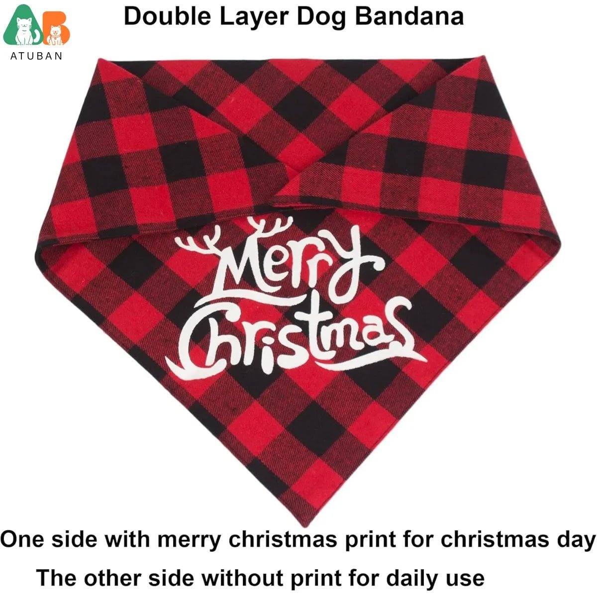 Christmas Dog Bandana Hat, Scarf for Pets - Freddie & Wilson