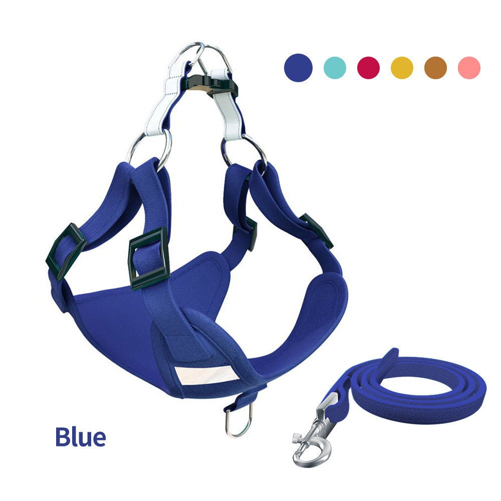 Reflective Dog Harness & Leash Set - High Visibility Vest for Night Safety - Freddie & Wilson