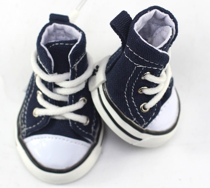 Cowboy Canvas Dog Shoes - Stylish Denim Pet Sneakers - Freddie & Wilson