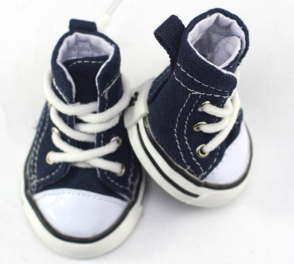 Cowboy Canvas Dog Shoes - Stylish Denim Pet Sneakers - Freddie & Wilson