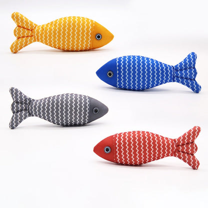 Catnip Fish Kicker Toy - Interactive Plush Cat Toy with Crinkle Sound - Freddie & Wilson