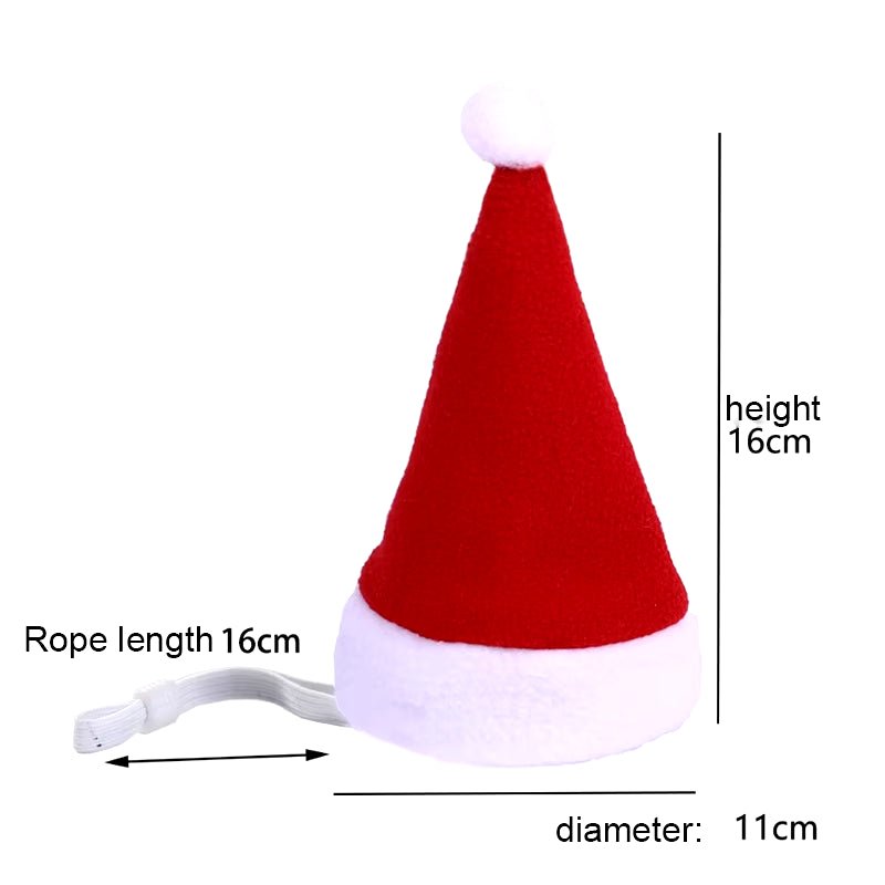 Pet Santa Hat & Scarf Christmas Set - Adjustable for Cats & Dogs - Freddie & Wilson