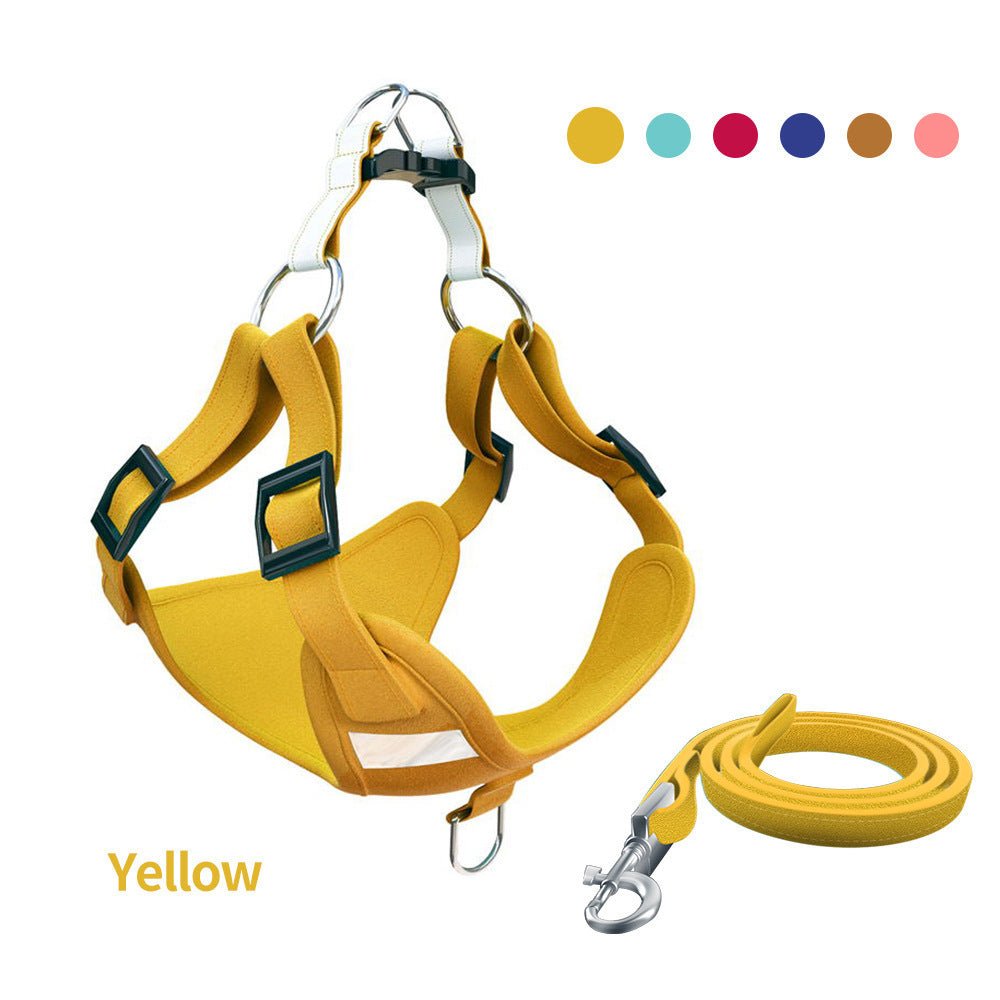 Reflective Dog Harness & Leash Set - High Visibility Vest for Night Safety - Freddie & Wilson