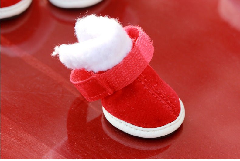 Christmas Dog Boots - Festive Holiday Pet Shoes with Cotton Comfort - Freddie & Wilson