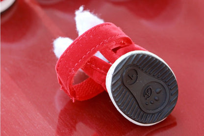 Christmas Dog Boots - Festive Holiday Pet Shoes with Cotton Comfort - Freddie & Wilson