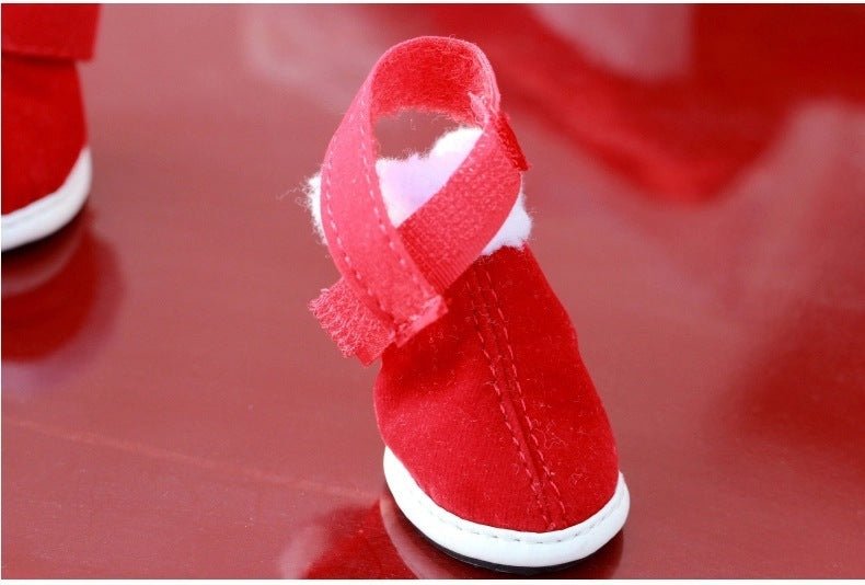 Christmas Dog Boots - Festive Holiday Pet Shoes with Cotton Comfort - Freddie & Wilson