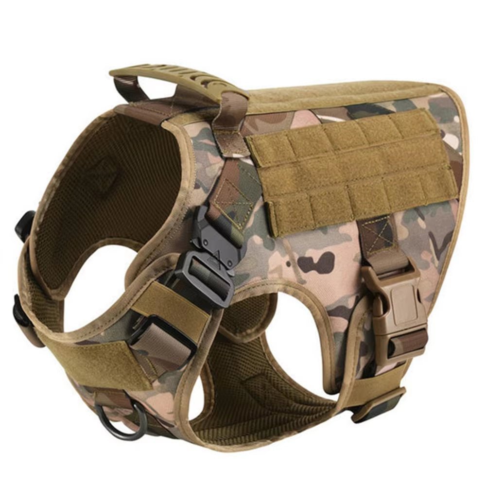 Luxury Camouflage Dog Harness & Leash Set - Premium Nylon Chest Harness - Freddie & Wilson