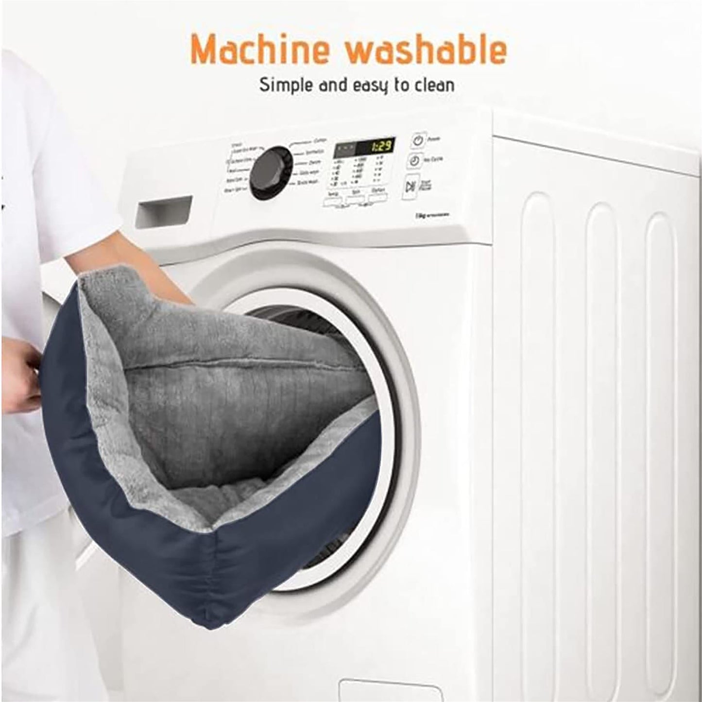 Extra Large Dog Bed Cat Pet Washable Cushion Puppy Mattress Soft Warm Calming - Freddie & Wilson