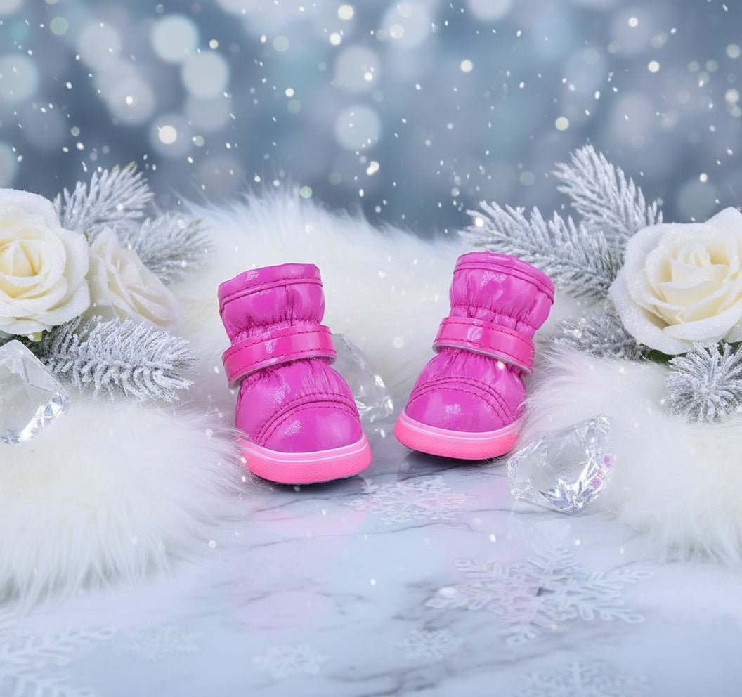 Winter Dog Boots - Warm PU Leather Waterproof Pet Shoes - Freddie & Wilson