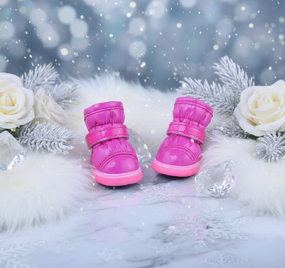 Winter Dog Boots - Warm PU Leather Waterproof Pet Shoes - Freddie & Wilson