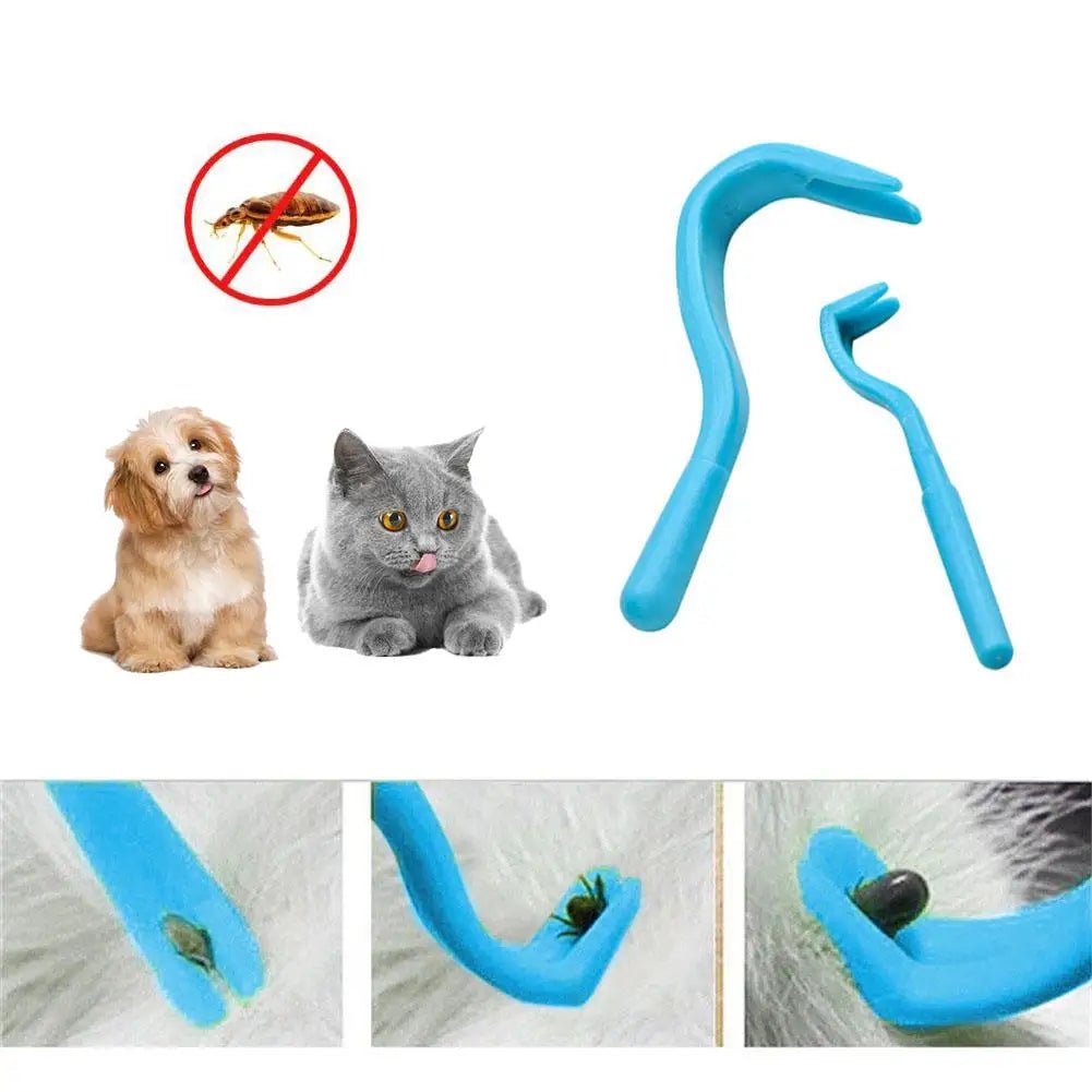 2PCS Pet Tick Removal Tool - Dual Teeth Twister for Cats & Dogs - Freddie & Wilson