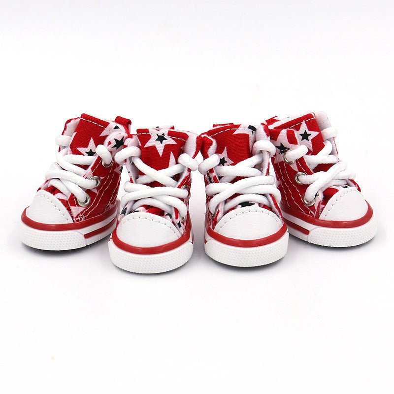 Canvas Dog Shoes - Soft All - Season All Star Pet Trainers for Small Dogs - Freddie & Wilson