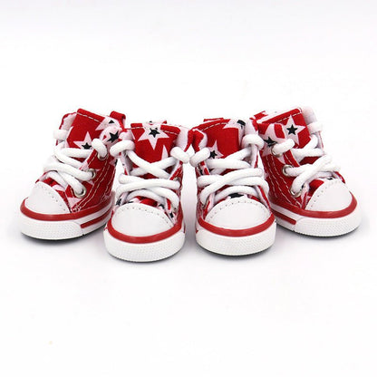 Canvas Dog Shoes - Soft All - Season All Star Pet Trainers for Small Dogs - Freddie & Wilson