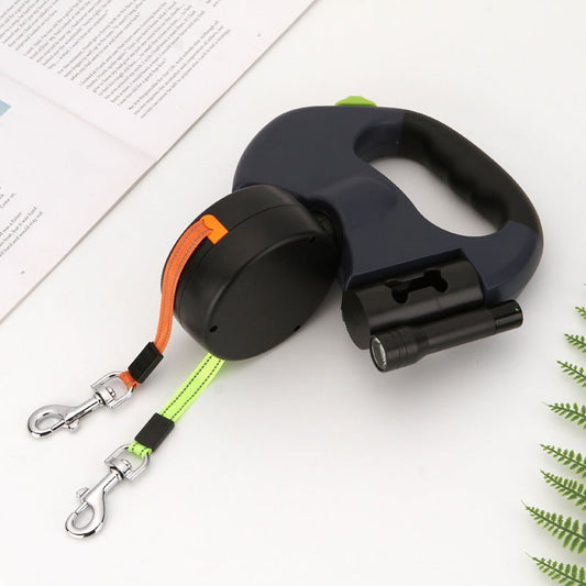 Double Dog Leash - Dual Head Lead for Walking Two Dogs - Freddie & Wilson