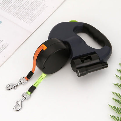 Double Dog Leash - Dual Head Lead for Walking Two Dogs - Freddie & Wilson