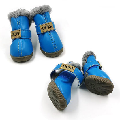 Thick Insulated Dog Snow Boots - Warm Winter Shoes for Small Dogs - Freddie & Wilson