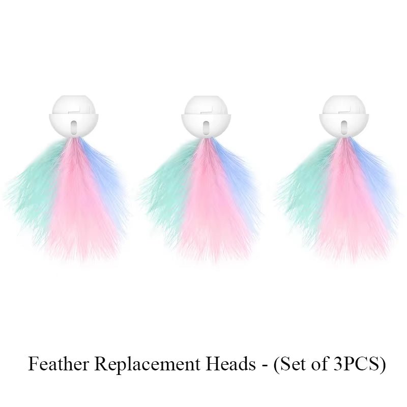 Cat Toy Interactive Funny Tassel Feather Stick Pet Toys for Kitten Colored Stretchable Cat Playing Teaser Wand Toy Pet Supplies - Freddie & Wilson