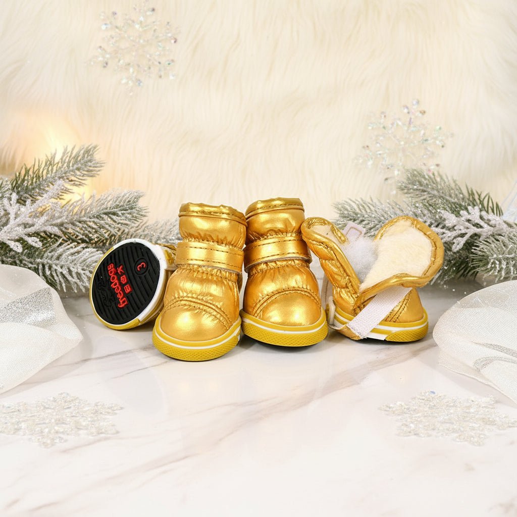 Winter Dog Boots - Warm PU Leather Waterproof Pet Shoes - Freddie & Wilson