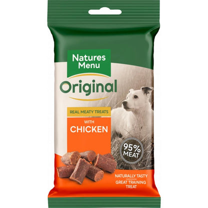 Natures Menu Dog Treats Chicken 60G X 3 Packs 95% Real Meat - Freddie & Wilson