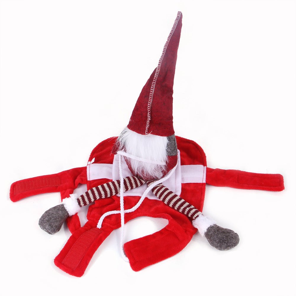 Pet Christmas Riding Costume - Funny Santa Horse Transformation Outfit - Freddie & Wilson