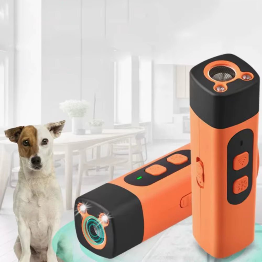 Rechargeable Ultrasonic Dog Repeller with Remote Control and LED Flashlight - Professional Anti - Barking Training Device - Freddie & Wilson