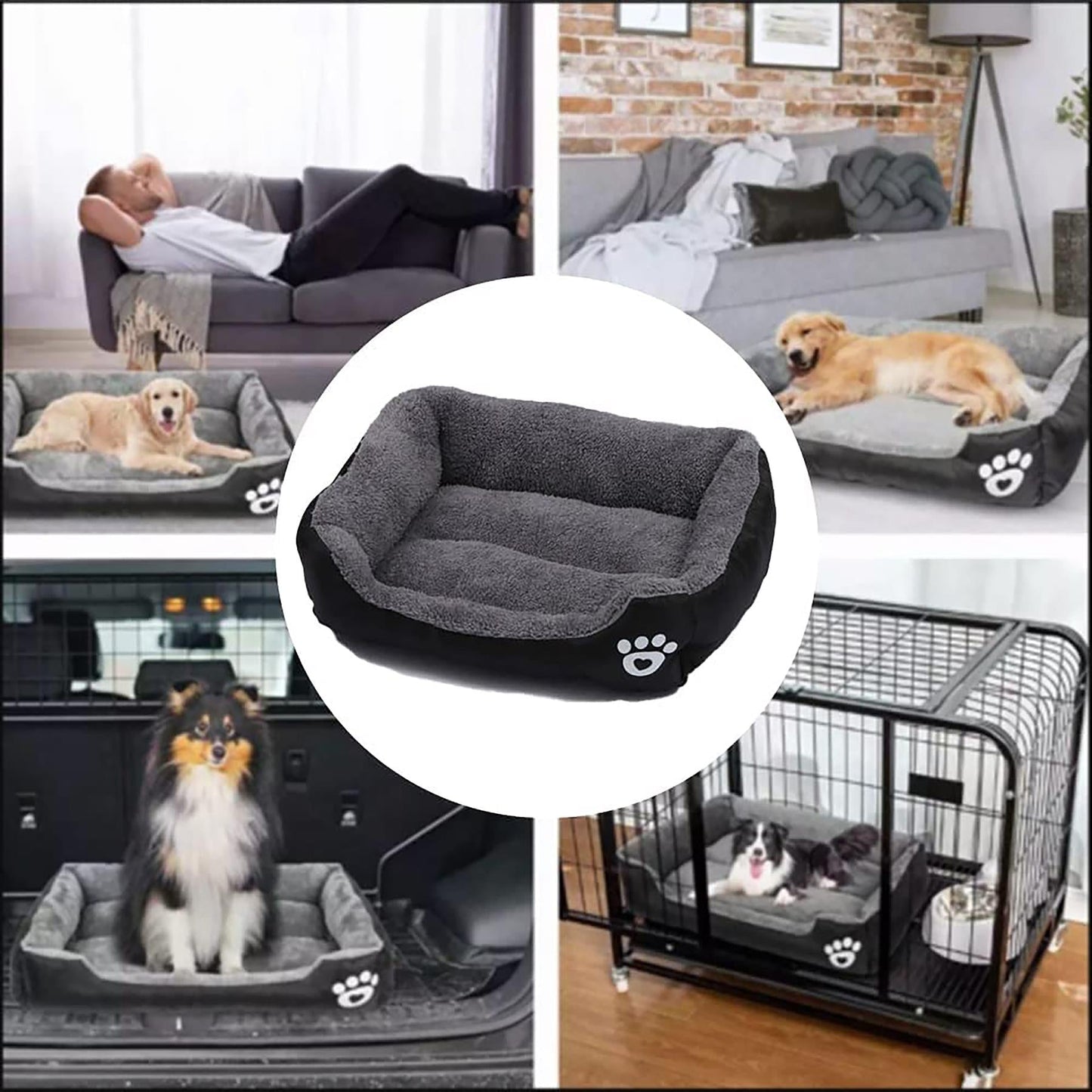 Extra Large Dog Bed Cat Pet Washable Cushion Puppy Mattress Soft Warm Calming - Freddie & Wilson