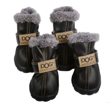 Thick Insulated Dog Snow Boots - Warm Winter Shoes for Small Dogs - Freddie & Wilson