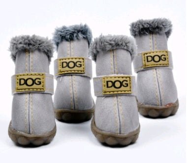 Thick Insulated Dog Snow Boots - Warm Winter Shoes for Small Dogs - Freddie & Wilson